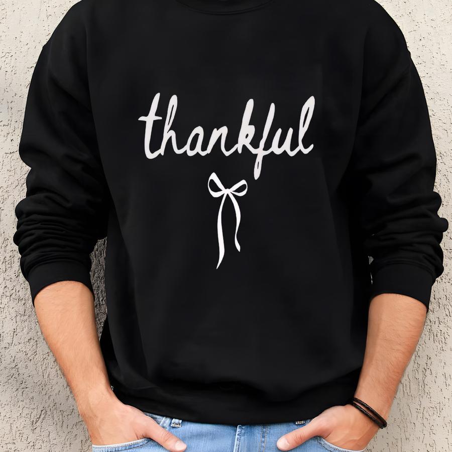® Thankful Sweatshirt, Thanksgiving Sweater, Fall Vibes Sweater, Thankful Gifts, Thanksgiving Gifts, Women's Preppy Fall Gift Sweatshirt