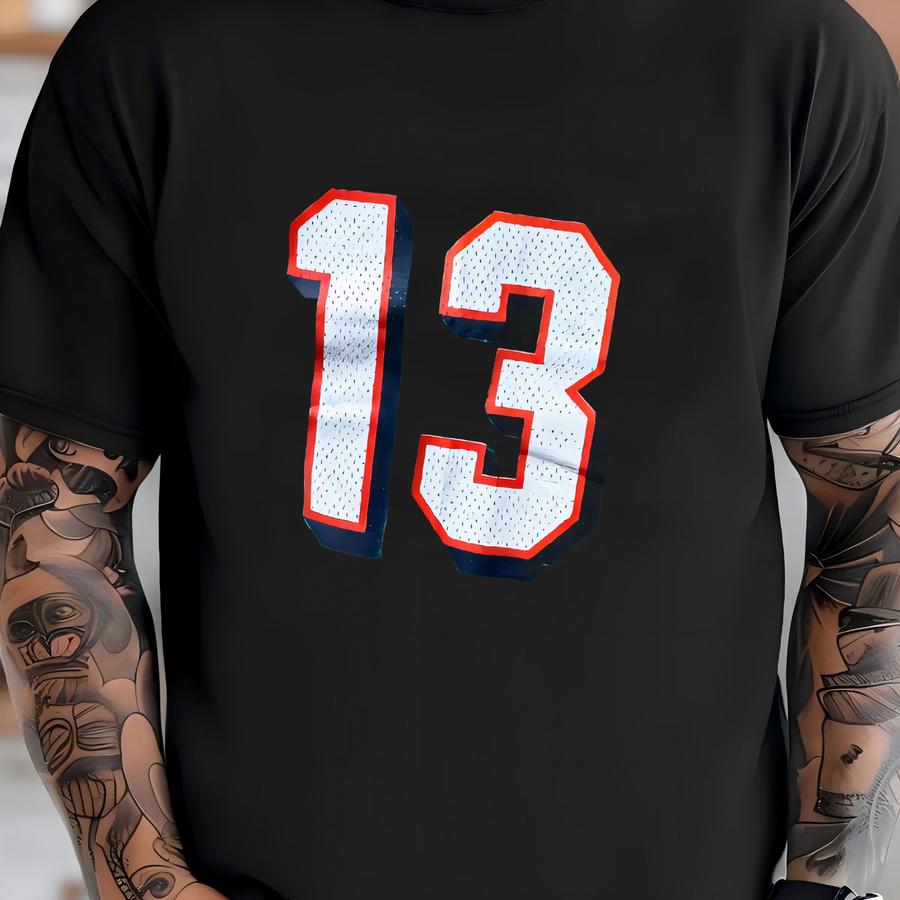 Vintage 90’s  Rare Football Custom Crop #13 Marino Jersey Small T-shirt