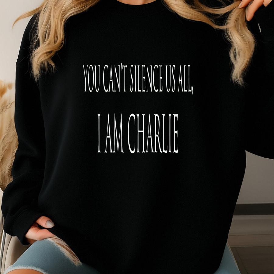 Freedom Of Speech Sweatshirt, You Can’t Silence Us All Tee, I Am Charlie Freedom Sweatshirt, Tribute Hoodie Sweatshirt