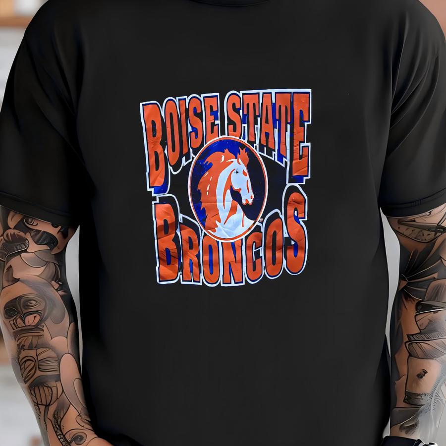 Vintage Boise States Broncos Big Printed Crewneck Sweatshirt Size M T-shirt