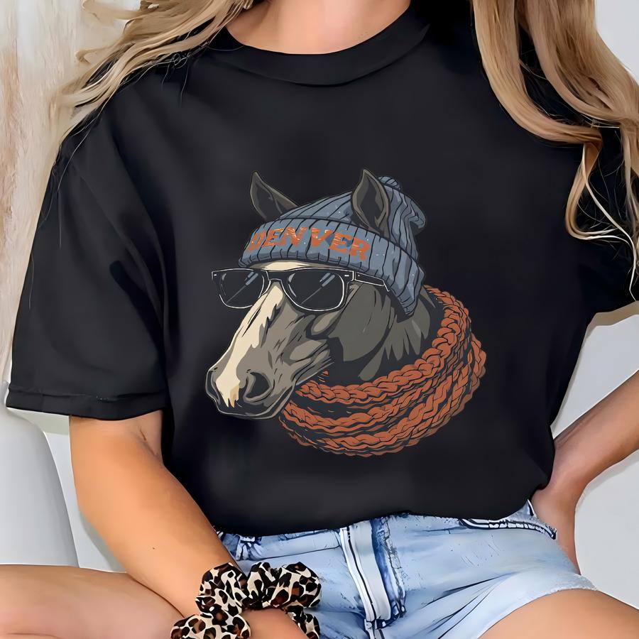 Denver Football Retro Mascot Sweatshirt, Vintage Denver Football Crewneck Shirt, Broncos Football Fans Gift, Sunday Football, Denver Shirt T-shirt