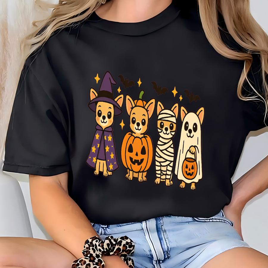 Chihuahua Dogs Halloween Shirt: Cute Chihuahua Dog Lover Fall Tee T-shirt