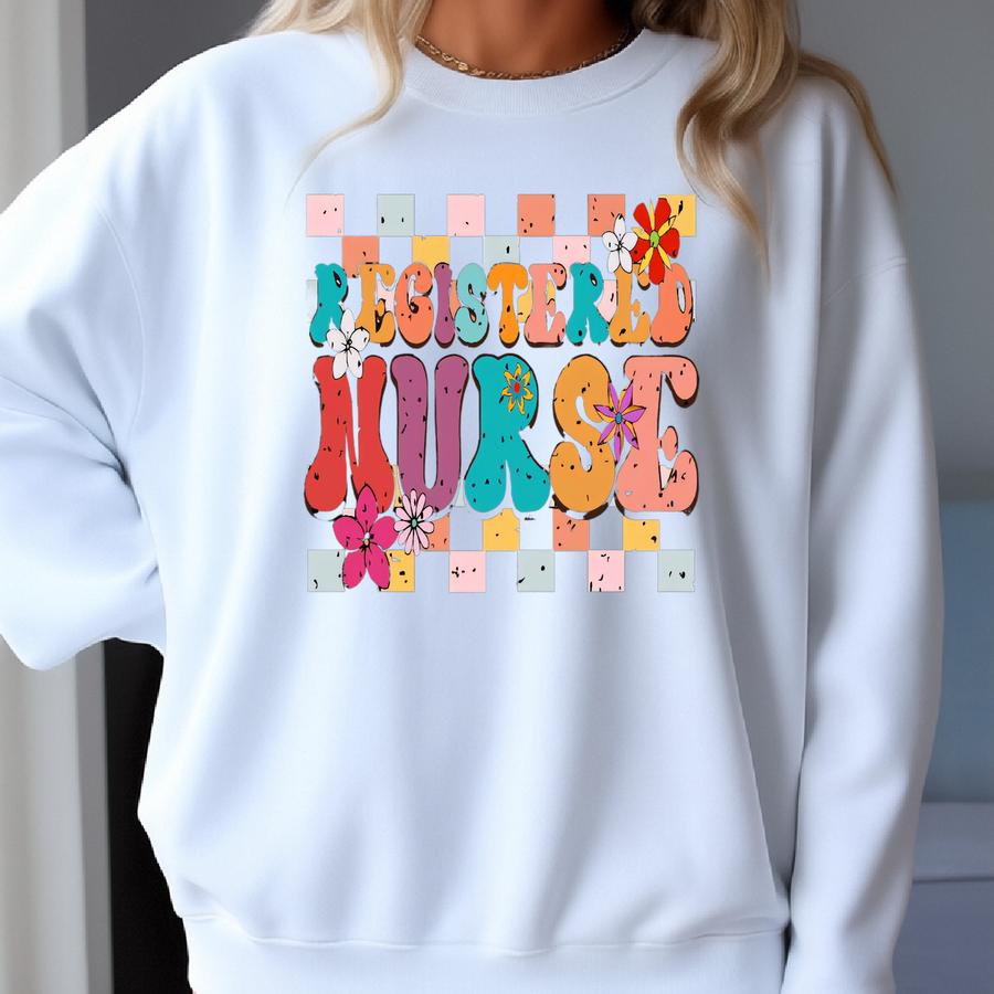 Registered Nurse T-shirt, Cute Nurse Sweatshirt, Nurse Life Hoodie, Nurse Crewneck, Gift For Nurse, Nursing School Shirt, Nurse Gift Sweatshirt