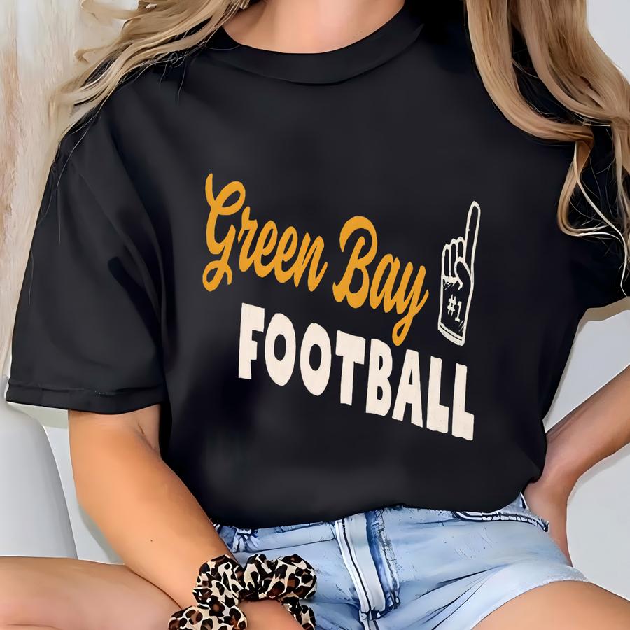 Green Bay Football Shirt,  Shirt, Green Bay Football Crewneck Tee, Game Day Tee, Cheesehead Fan T-shirt