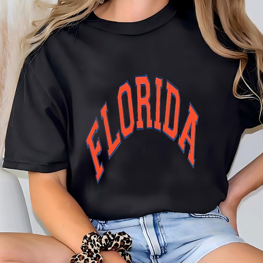 Florida Football Cropped Tee: Vintage Style, Sporty Tailgating Shirt T-shirt