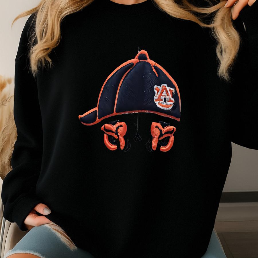 Vintage Auburn University Tigers Fitted Hat Cap 90s Ncaa White Ua  Sweatshirt