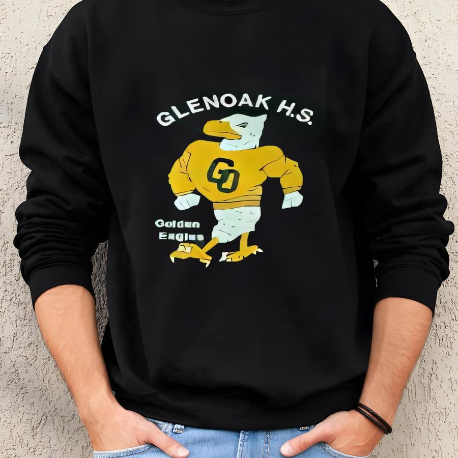 Vintage Green Sherpa Lined Es Jacket Golden Eagles Glen Oak Hs Athletic L Sweatshirt