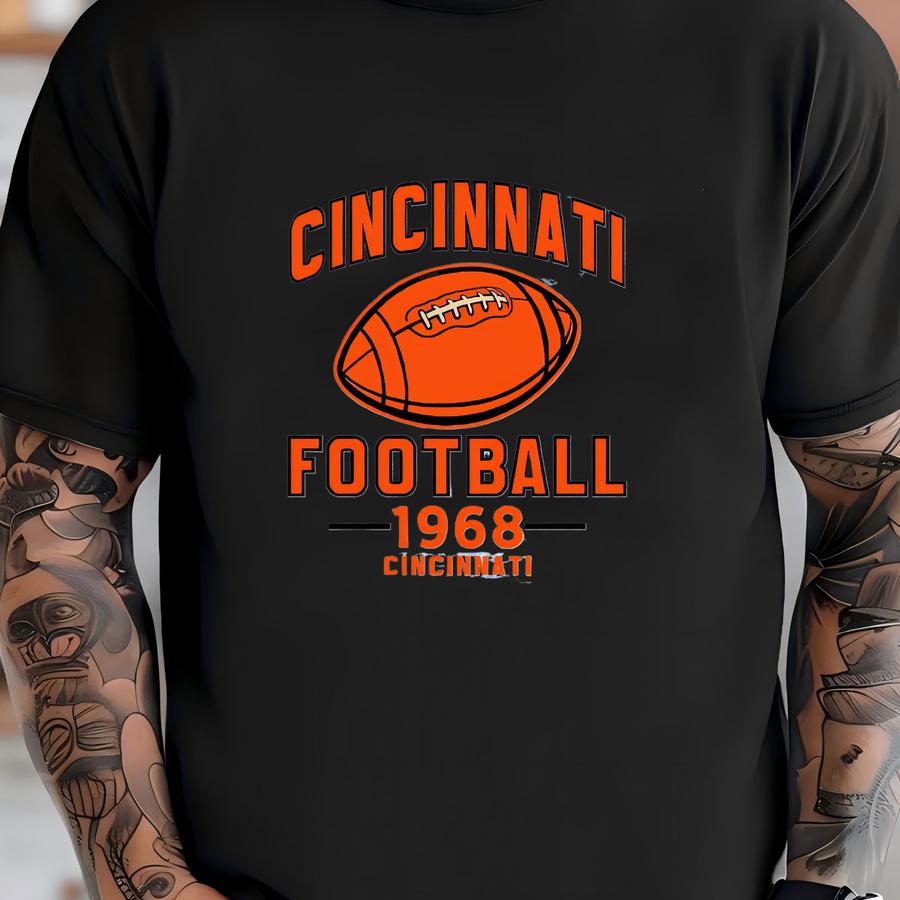 Cincinnati Football Hoodie, Retro Sports Sweater, Game Day Tee T-shirt