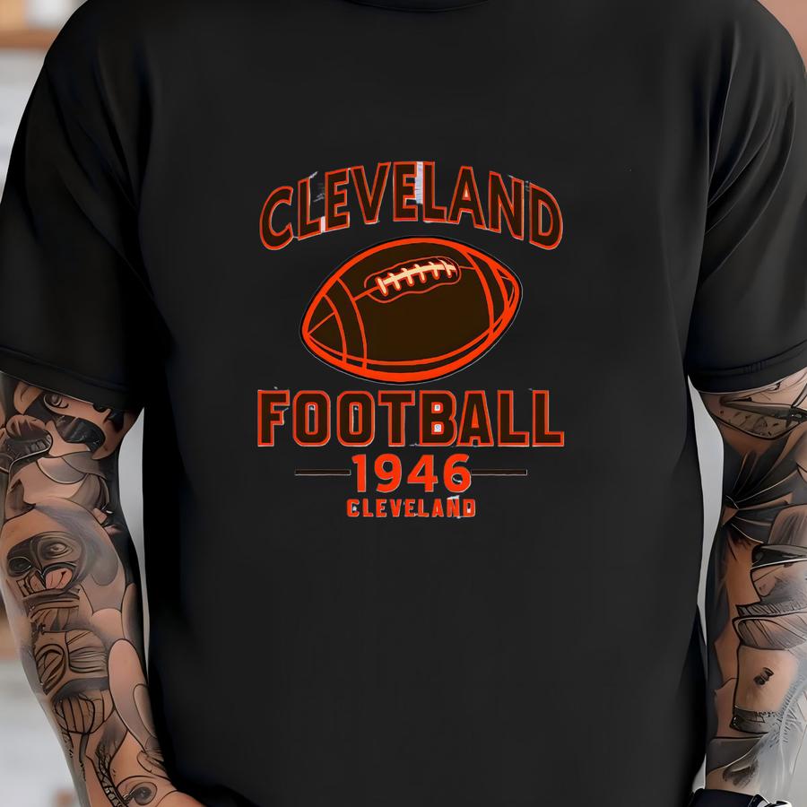 Cleveland Football Hoodie, Retro Sports Sweater, Game Day Tee T-shirt