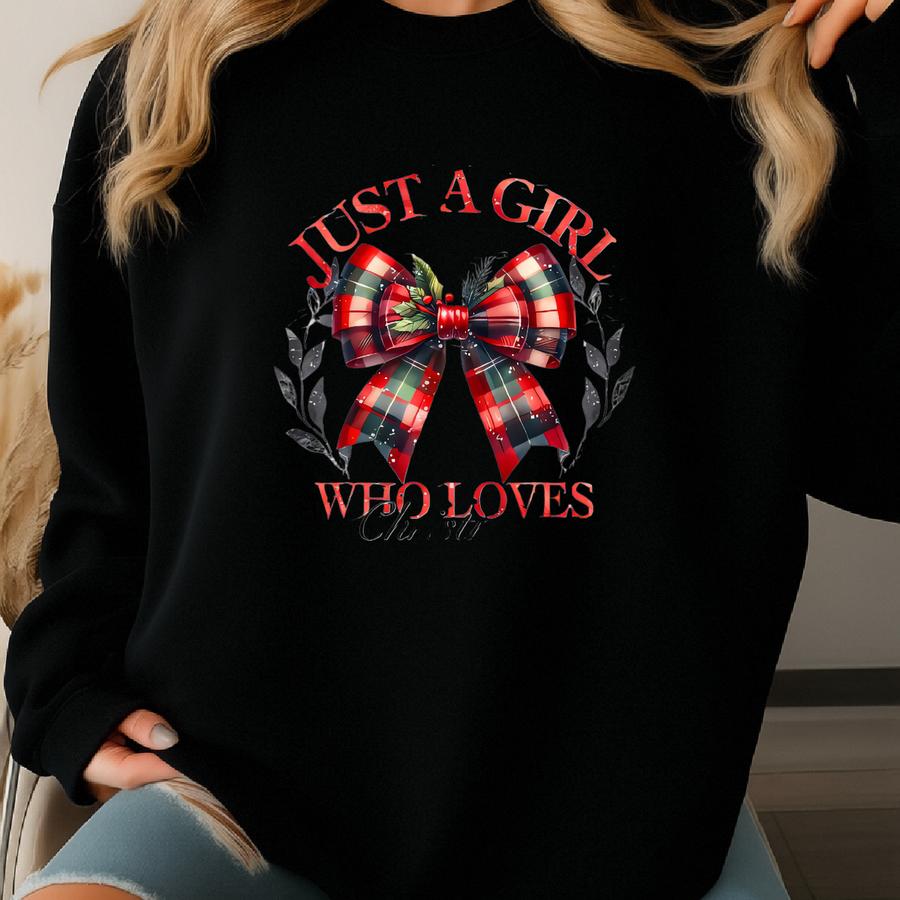 Just A Girl Who Loves Christmas Shirt, Christmas T-shirt, Christmas Lover Shirt, Christmas Gift, Christmas Season Shirt, Funny Christmas Tee Sweatshirt