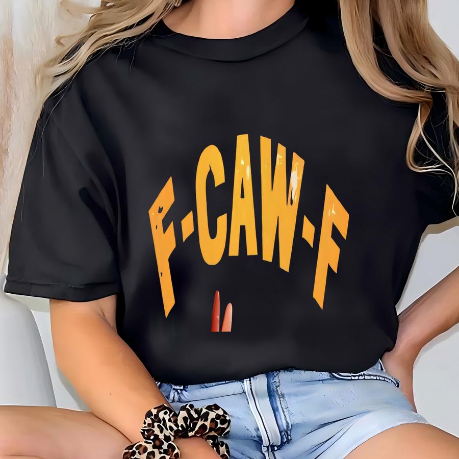 Fcawf Funny Chicken Shirt, F-caw-f Chicken Meme Tee, Screaming Rooster Top, Silly Farm Animal Hoodie, Sarcastic Humor Shirt T-shirt