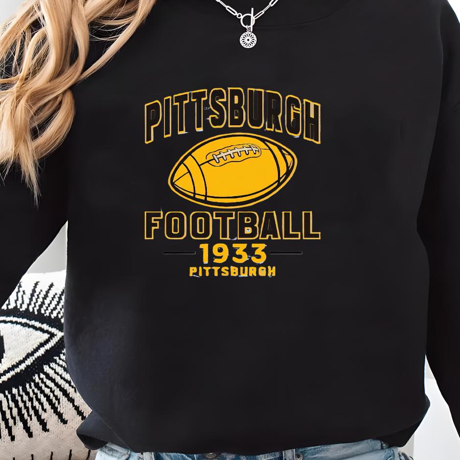 Pittsburgh Football T-shirt, Retro Sports Sweater, Game Day Tee Sweatshirt