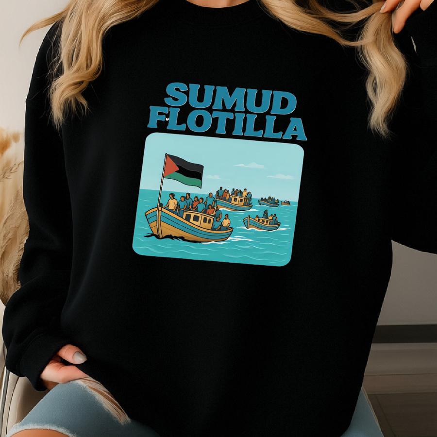 , Sumud Flotilla Shirt, Shirt, Free Shirt, Supporter, Stop Genocide, Shirts, Gsf Sweatshirt