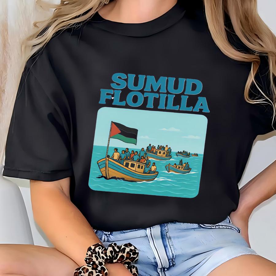 , Sumud Flotilla Shirt, Shirt, Free Shirt, Supporter, Stop Genocide, Shirts, Gsf T-shirt