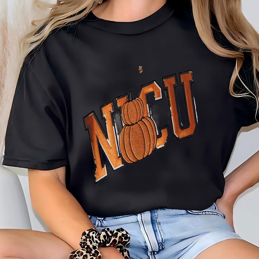 Nicu Fall Pumpkin Sweatshirt, Halloween Nurse Y Shirt, Neonatal Intensive Care Unit,thanksgiving Tee T-shirt