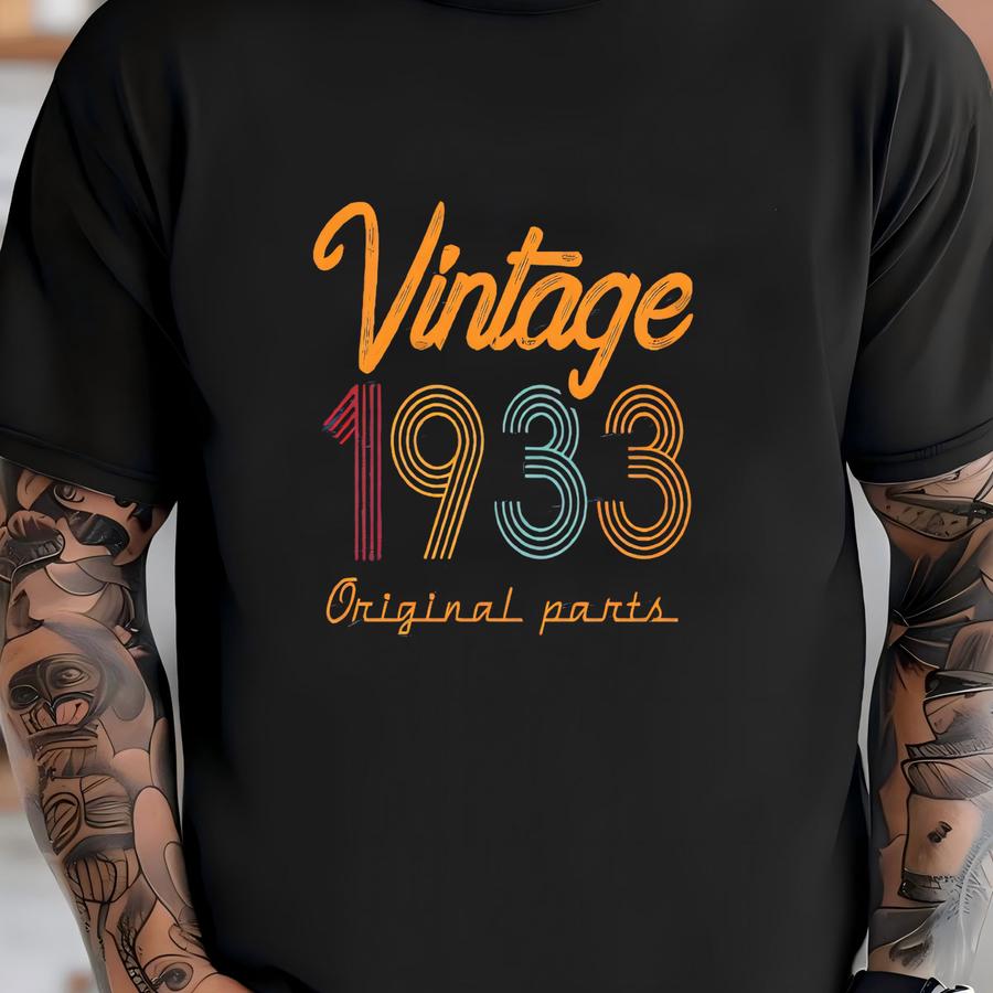 92th Birthday Shirt, Vintage 1933 Hoodie, O 92 Shirt, Birthday Crewneck, Retro Shirt, Grandparent Gift Shirt, Graphic 92th Birthday Tee T-shirt