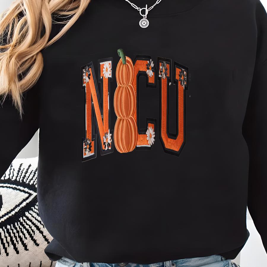 Nicu Fall Pumpkin Sweatshirt, Halloween Nurse Y Shirt, Neonatal Intensive Care Unit,thanksgiving Tee Sweatshirt