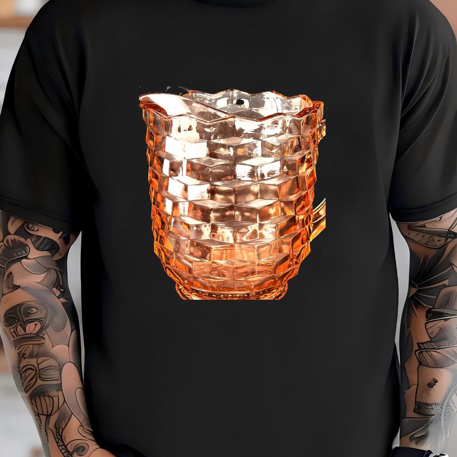 Vintage Pink/peach Whitehall Cubist 64 Ounce Pitcher. Baby Shower, Sweet 16 T-shirt