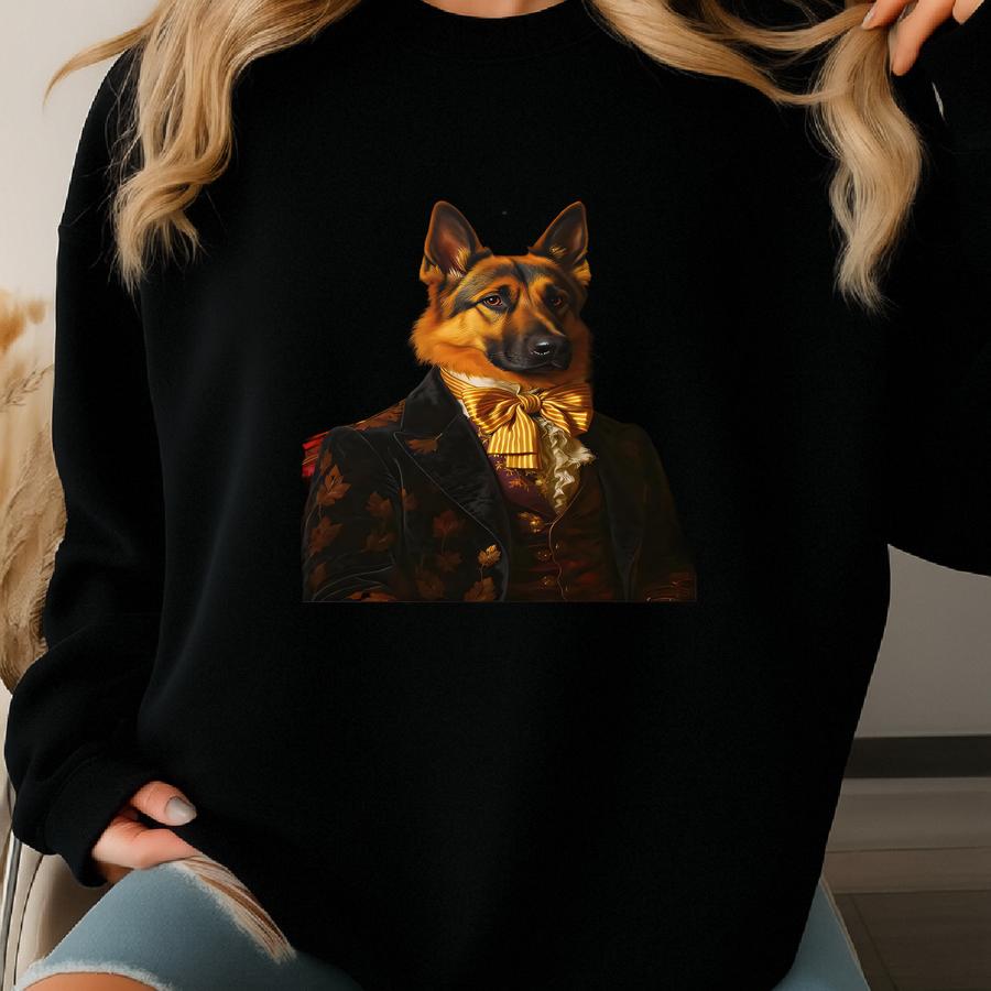 German Shepherd Framed Poster: Pet Portrait, Dog Art, Animal Print Sweatshirt