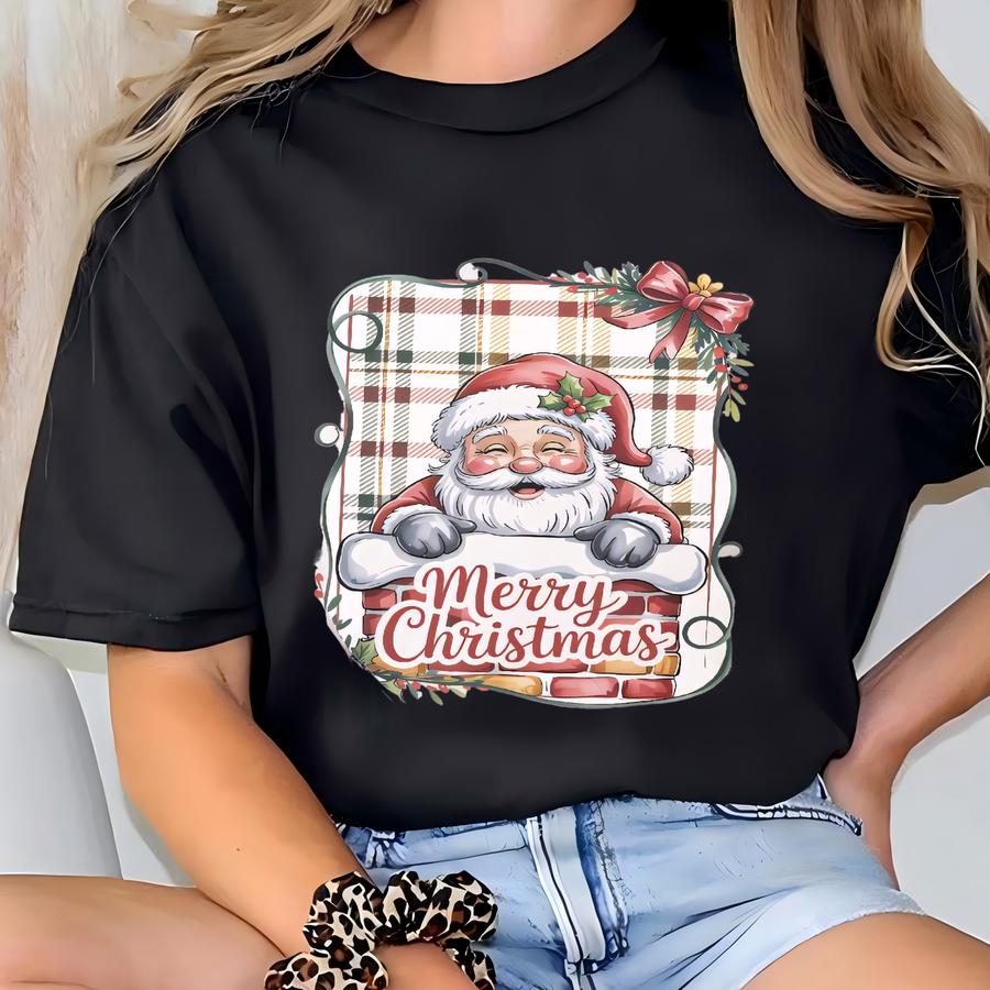 Christmas Bow Sweatshirt: Coquette Crewneck - Women's Winter Pullover - Santa Jumper T-shirt