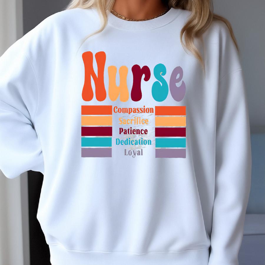 Cute Nurse T-shirt, Registered Nurse Sweatshirt, Nurse Shirt, Hospital Worker Hoodie, Healthcare Worker Tee, Rn Crewneck, Nurse Week Hoodie Sweatshirt