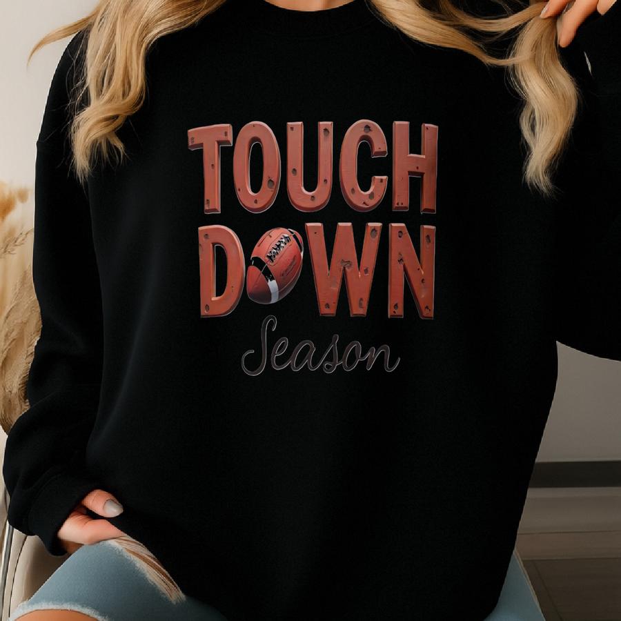 Touchdown Season Football Hoodie | Game Day Apparel | American Football Fan Gift Sweatshirt