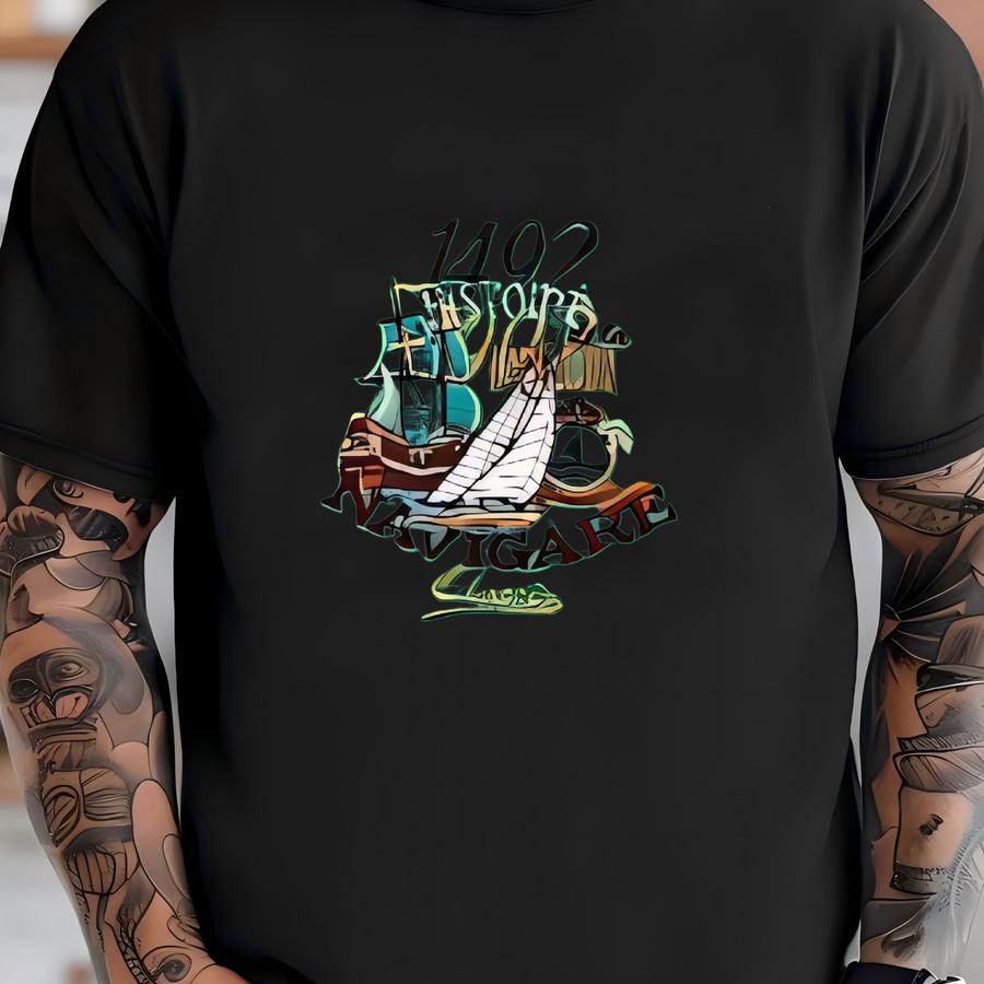 Vintage 90s Navigare Classic Sailing Crewneck Sweatshirt Size Medium Made In Italy T-shirt