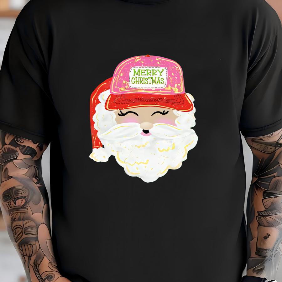 Retro Santa Christmas Sweatshirt: Vintage Holiday Clothing T-shirt