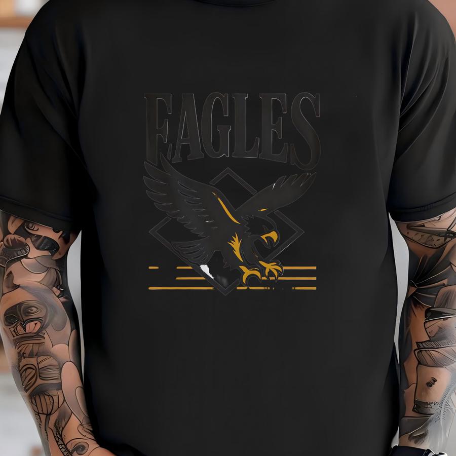 Eagle Mascot Hoodie: Vintage School Spirit Tee T-shirt