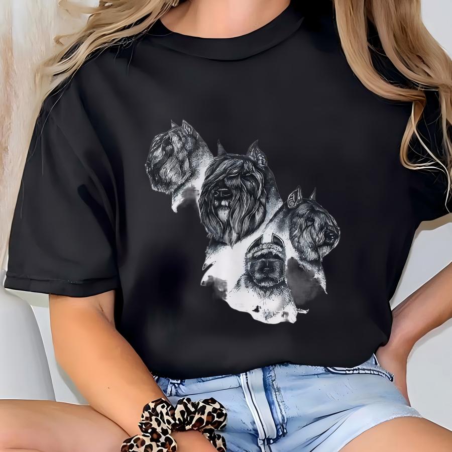 Vintage 90s Bouvier Des Flandres Dog White Sweatshirt Large Bouvier Des Flandres Dog Graphics Crewneck Bouvier Flandres Dog Lover Jumper L T-shirt