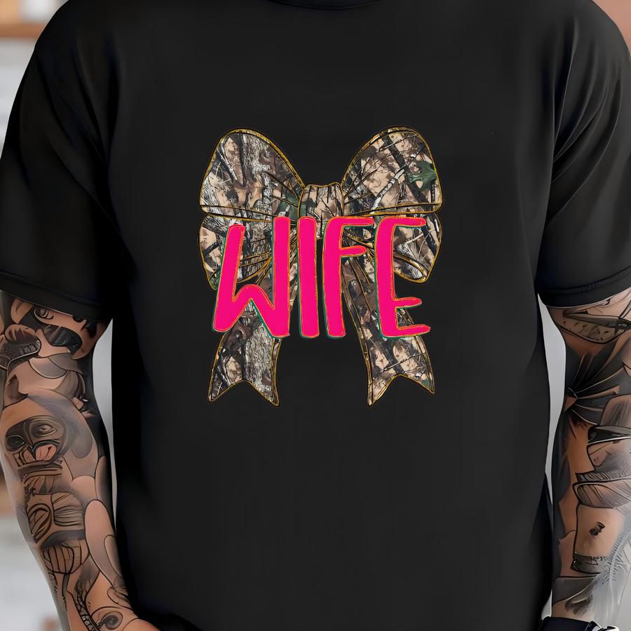 Camo Wife Shirt:  Ringspun Cotton Tee T-shirt