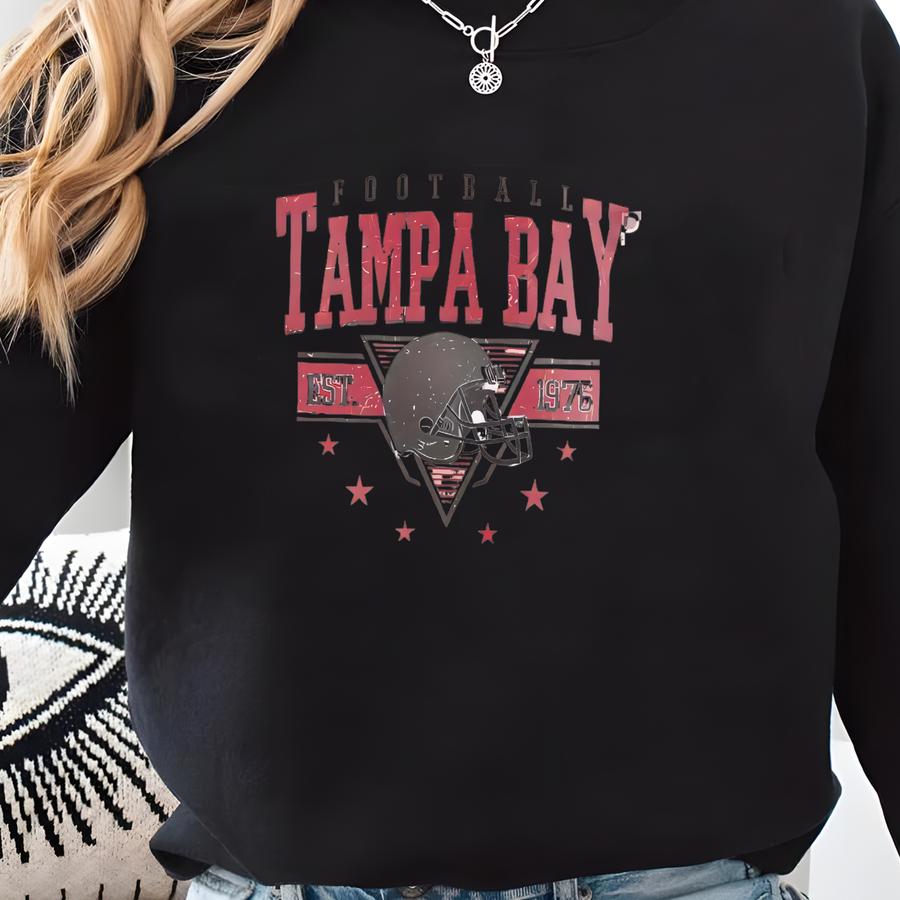 Vintage Style Tampa Bay Football Sweatshirt: Soft Unisex Crewneck | Tampa Bay Football Youth Toddler Baby Shirt | Tampa Bay Football Tee Sweatshirt