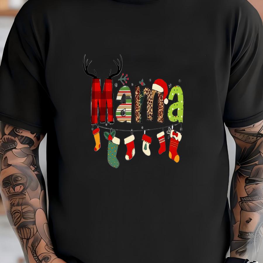 Christmas Mama Sweatshirt, Christmas Mama Shirt, Mama Claus Sweatshirt, Merry Christmas Sweatshirt, Christmas Shirt, Christmas Gift For Mama T-shirt
