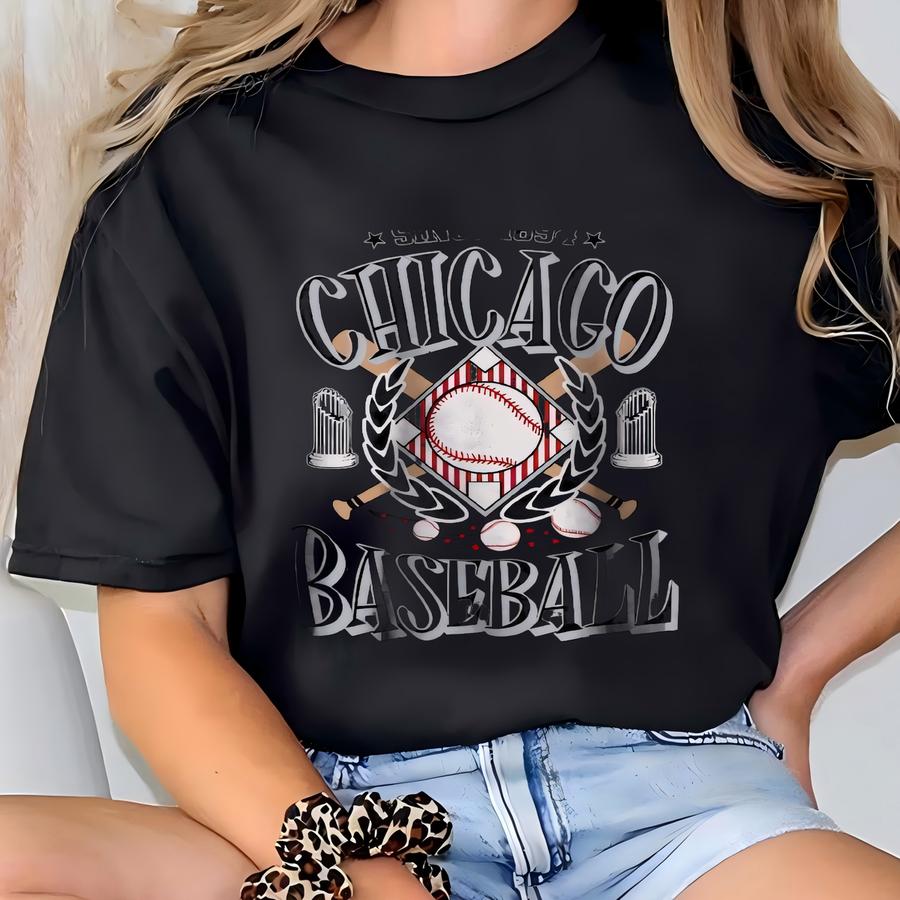 Chicago Baseball Sweatshirt, Vintage Style Chicago Baseball Crewneck, South Siders Ballpark Shirt , Chisox Hoodie T-shirt