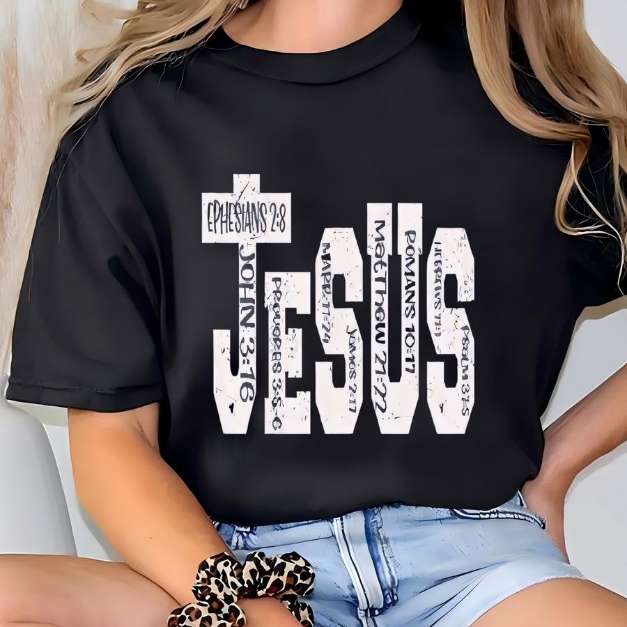 Jesus Is King Names Of God Shirt, Christian Tee, Christian Worship Hoodie, Faith Shirt For Jesus Lover, Bible Verse Tee T-shirt