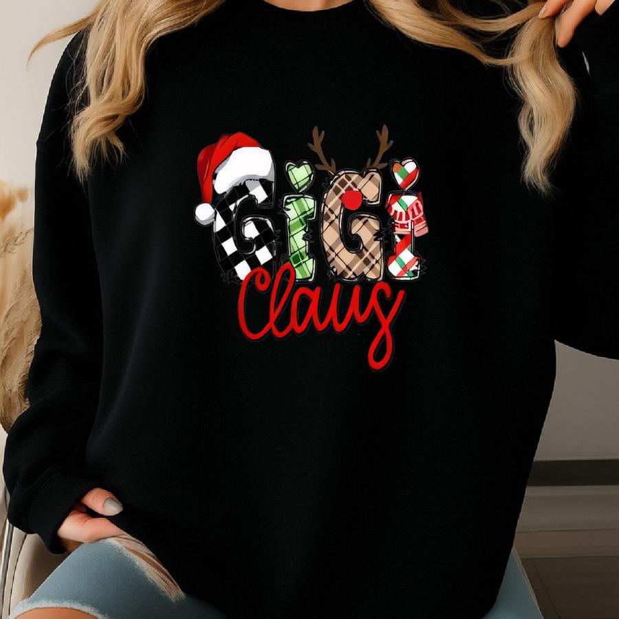 Christmas Tee, Christmas Gigi Claus, Gigi Tee, Cute Xmas Party, Grandma Claus, Christmas Gift,xmas Season Tee Sweatshirt