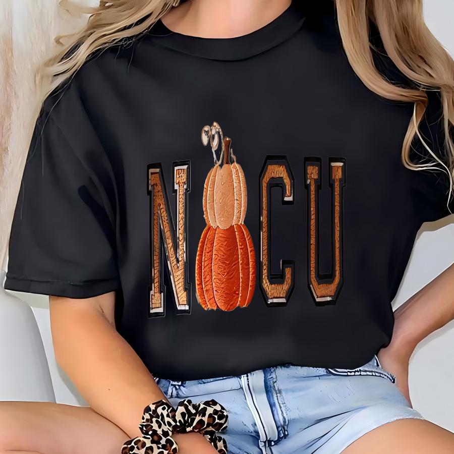 Nicu Fall Pumpkin Sweatshirt, Halloween Nurse Y Shirt, Neonatal Intensive Care Unit,thanksgiving Tee T-shirt