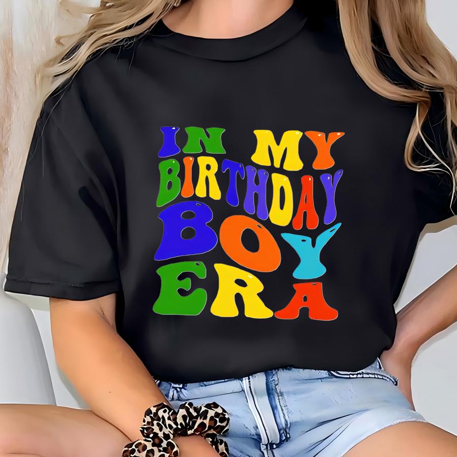 Custom Birthday Boy Shirt – Personalized Retro Birthday Era Tee – Kids Birthday Tee – Face Birthday Shirt – Boys Birthday Hoodie T-shirt
