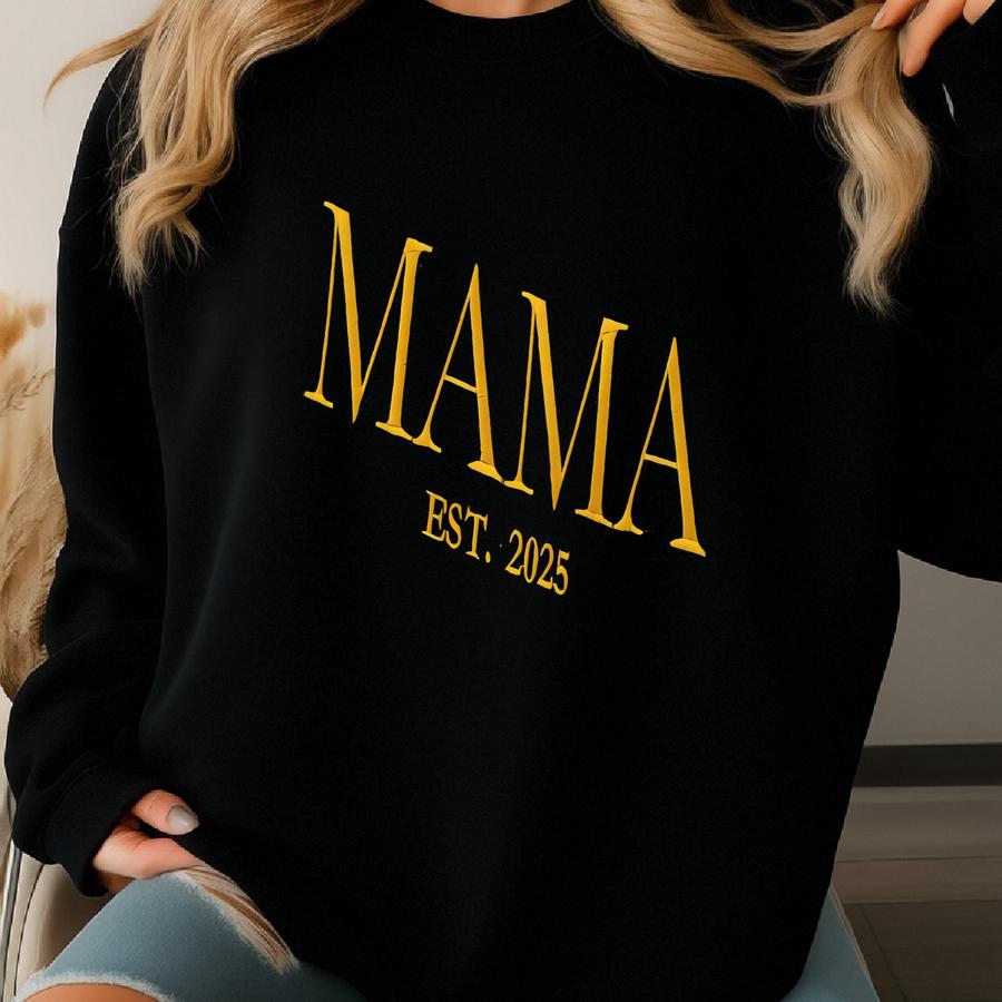 Custom Mama Sweatshirt With Kids Name, Pregnancy Announcement, Sweatshirt Mom Christmas Gifts Sweatshirt