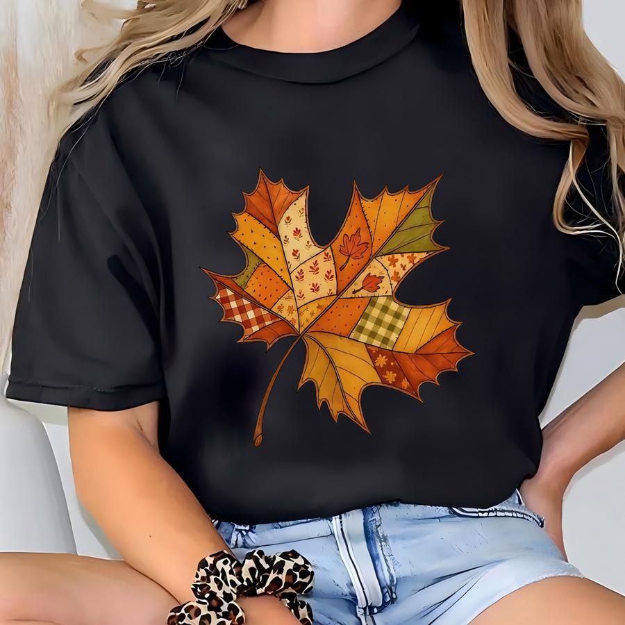 Fall Vibes Sweatshirt, Fall Pullover, Gildan Crewneck, Autumn Leaf Shirt T-shirt