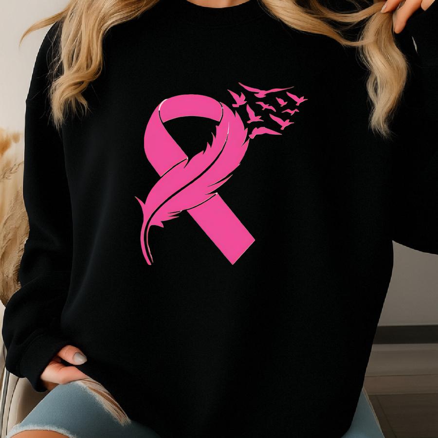 Breast Cancer T-shirt, Cancer Awareness Sweatshirt, Cancer Support Shirt, Breast Cancer Gift, Cancer Warrior Hoodie, Cancer Survivor Gift Sweatshirt