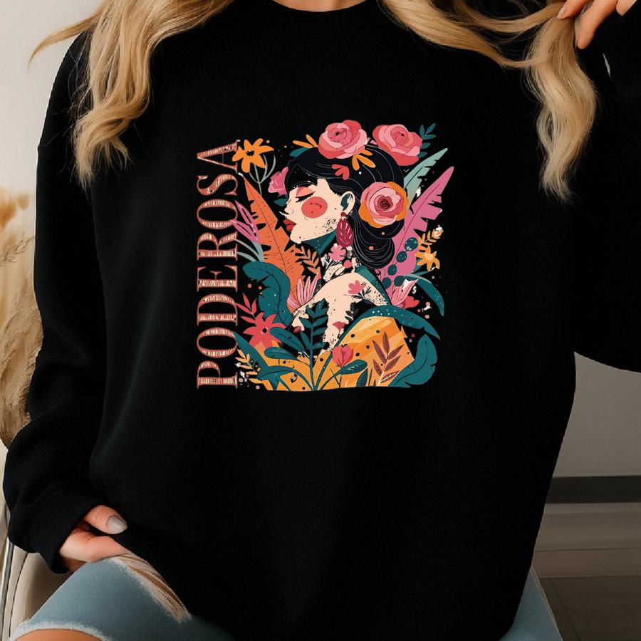 Latina Poderosa Shirt Distressed Shirt For Women Latina Pride T-shirt Summer Clothing Women Cute Latina Tee Hispanic Heritage Month Shirt Sweatshirt