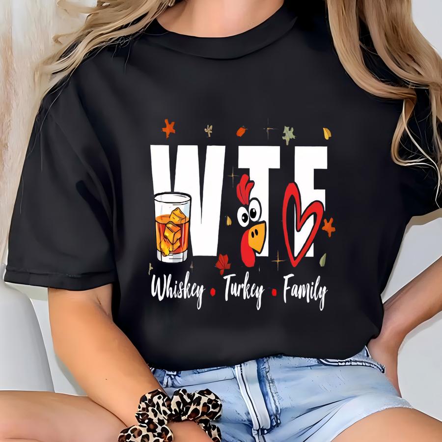 Wtf Wine Turkey Family Shirt, Family Thanksgiving Shirt, Thanksgiving Family Shirt, Family Turkey Shirt, Family Matching Tee T-shirt