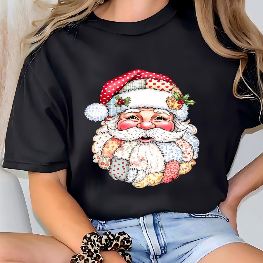 Santa Christmas Hoodies Sweatshirts For Women, Pink Christmas Matching Family Sweaters, Pink Holiday Crewneck Group Party,santa Tshirt T-shirt