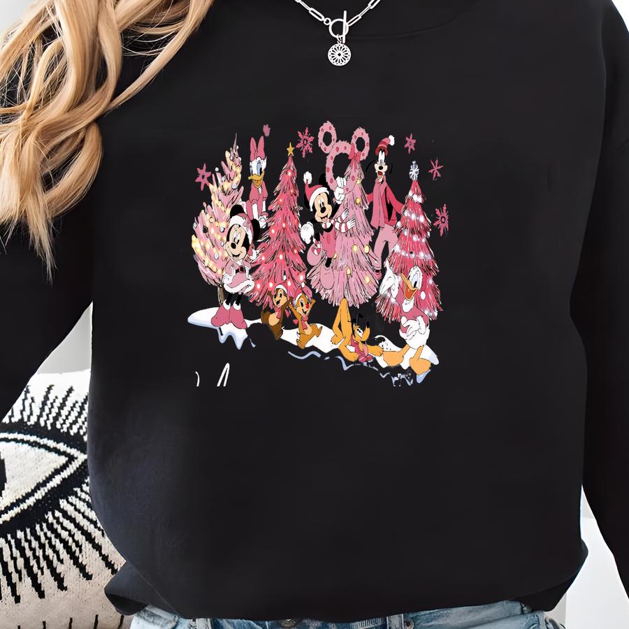 ® Retro Pink Christmas Tree Shirt, And Friends Christmas Shirt, Christmas Shirt, Merry Christmas Shirt Sweatshirt