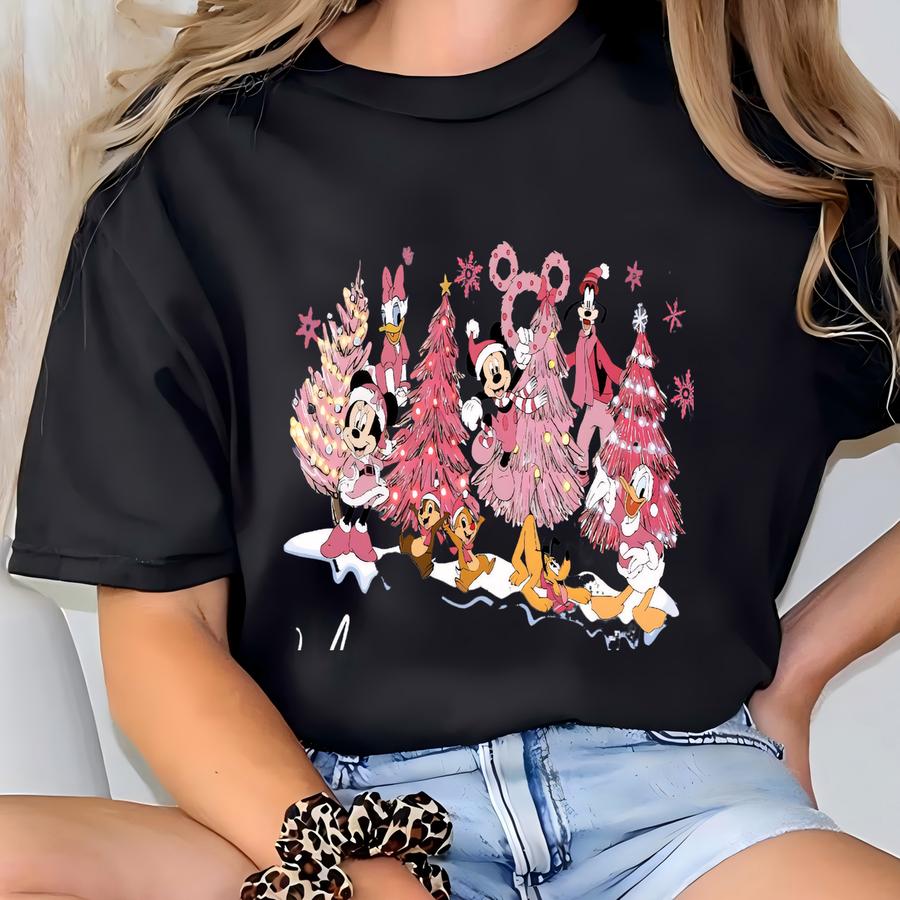 ® Retro Pink Christmas Tree Shirt, And Friends Christmas Shirt, Christmas Shirt, Merry Christmas Shirt T-shirt