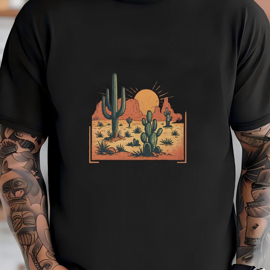 Christian Hiking Shirt For Women, Isaiah 60:1 Desert Tee, Faith Adventure Tee, Sunrise Bible Verse Shirt, Camping Gift Idea T-shirt