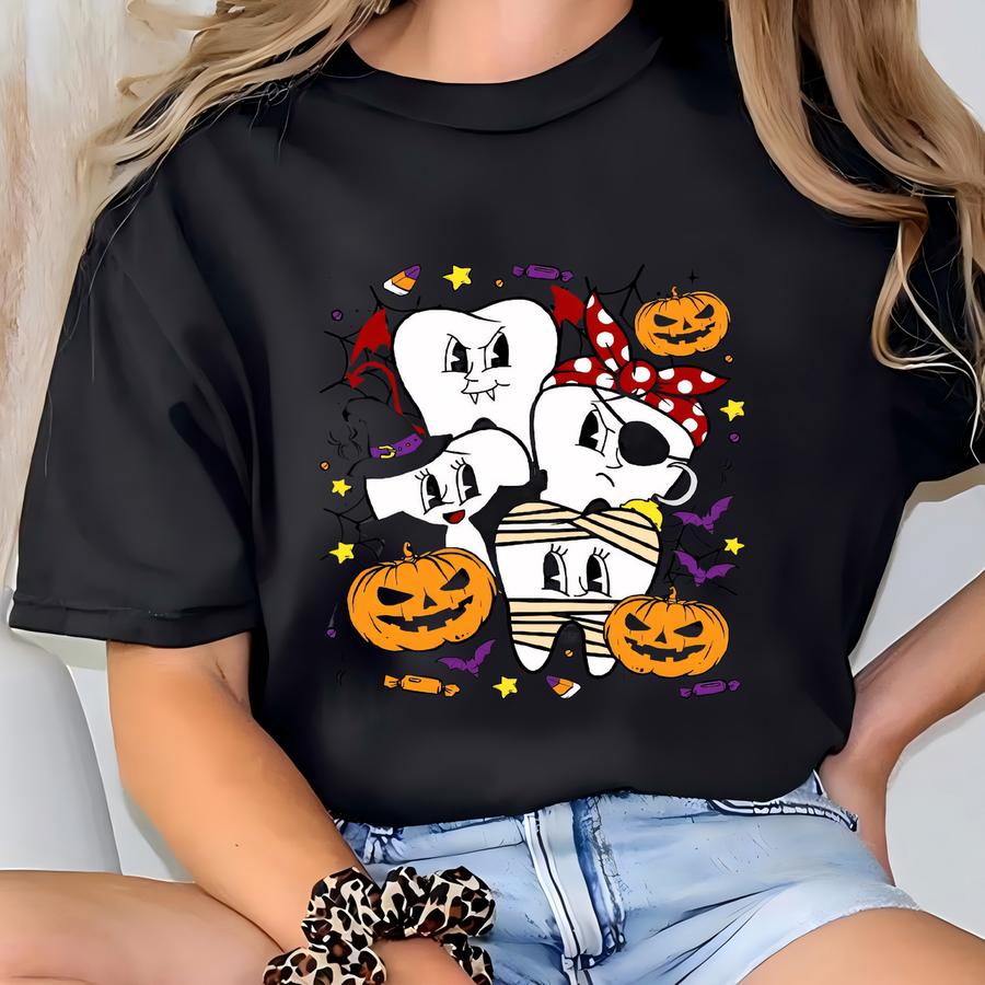 Funny Halloween Dentist Hoodie: Spooky Trick Or Teeth Tee T-shirt