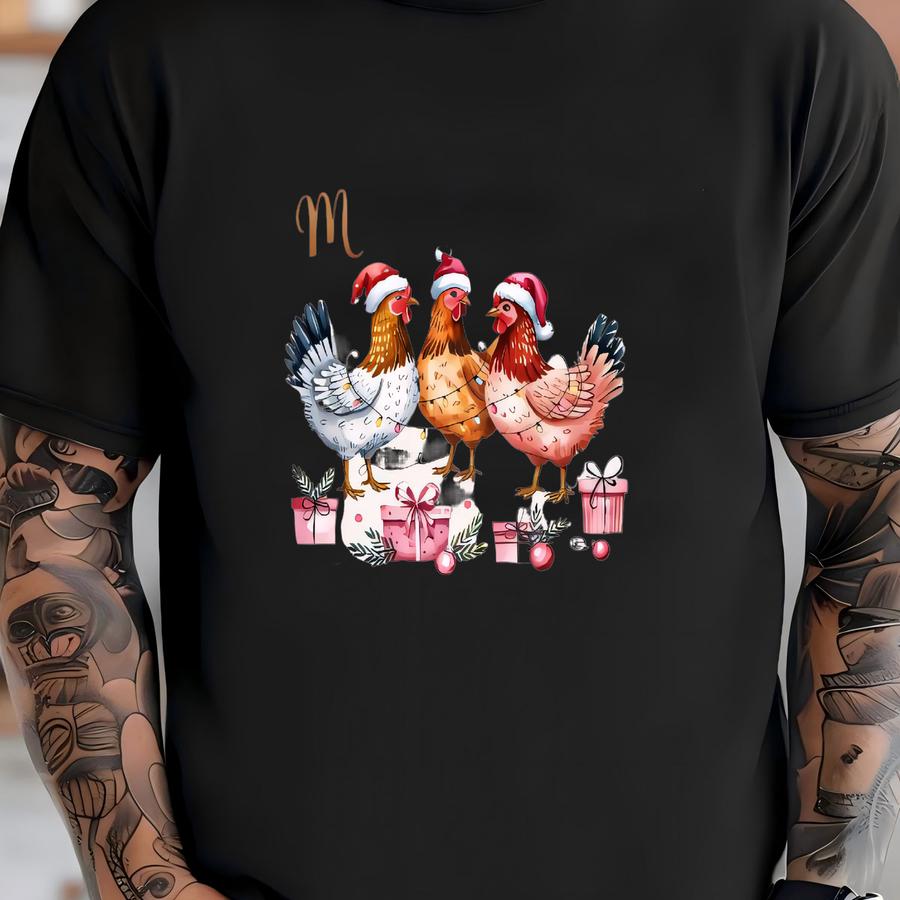 ® Hoodie, Christmas Chicken Shirt, Merry And Bright Shirt, Xmas Chicken Hoodie, Xmas season shirt, Merry Chickmas Tee T-shirt