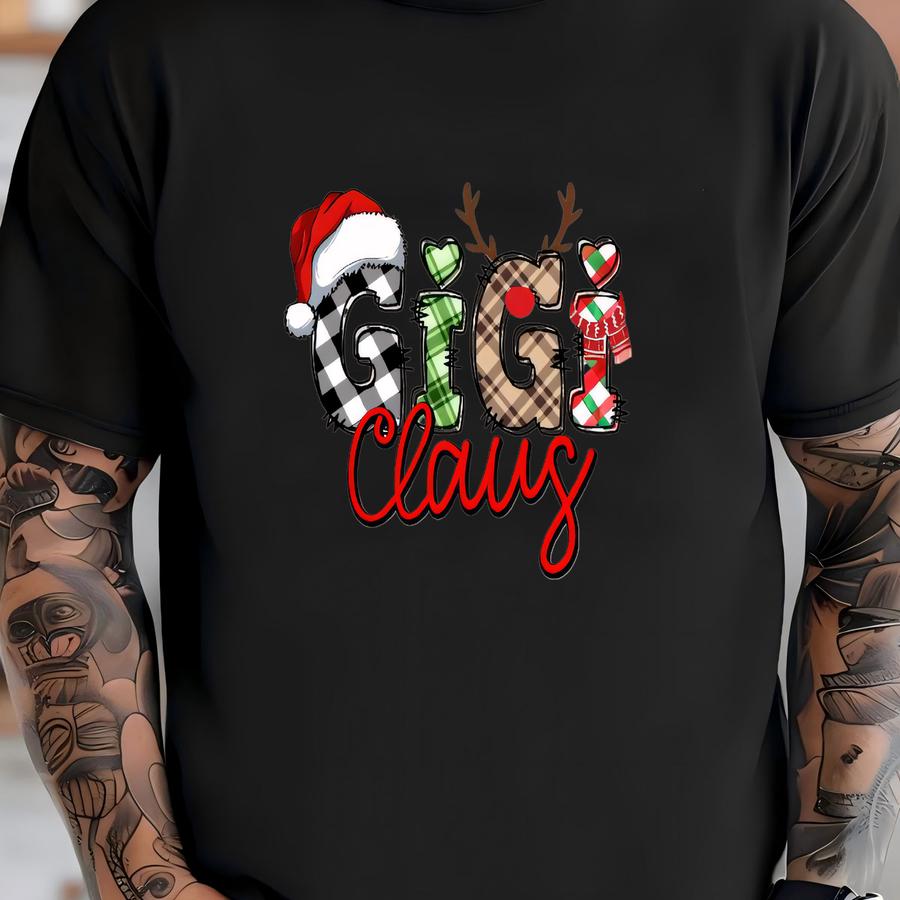 Christmas Gigi Claus Shirt, Gigi Hoodie, Christmas Gigi Gift, Cute Xmas Party Shirt, Christmas Shirt, Grandma Claus Tee, Xmas Shirt T-shirt